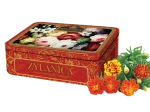 Herbata Zylanica Flowers Red Caddy 100g - czarna gatunkowa PEKOE z płatkami krokosza i słonecznika