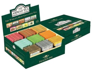 Zestaw herbat Ahmad Tea Exclusive Mix 90 kopert w kartonowym prezenterze - 9 rodzajów po 10 torebek 