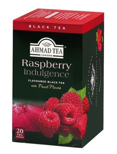 Herbata Ahmad Tea Raspberry Indulgence 20x2g - czarna malinowa w kopertach