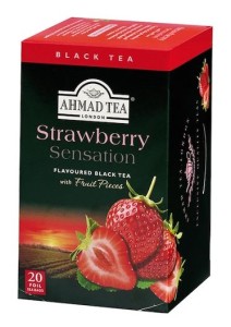 Herbata Ahmad Black Tea Strawberry Sensation 20x2g - czarna truskawkowa w kopertach