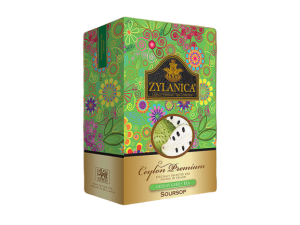 Herbata Zielona Zylanica Ceylon Premium Green Tea Soursop 100g - liściasta  z owocem flaszowca
