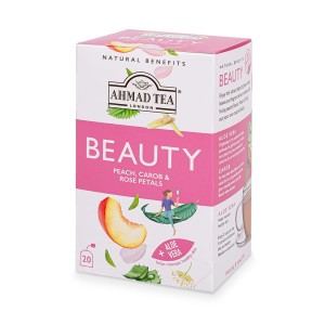 Herbata Ahmad Natural Benefits Beauty 20x1,5g w saszetkach - Brzoskwinia, aloes i płatki róż
