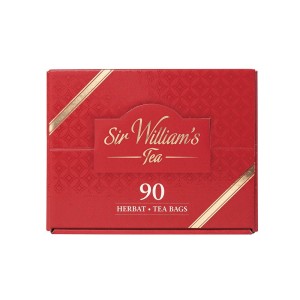 Zestaw herbat Sir William's Tea 90 kopert w tekturowym prezenterze - 6 smaków herbat po 15 torebek