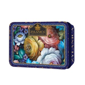 Herbata Zylanica Flowers Blue Caddy 100g - czarna herbata z płatkami kwiatów