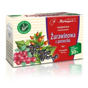 Herbata Owocowa Herbapol Żurawina z Porzeczką 24x3g w saszetkach - naturalna, bez aromatów