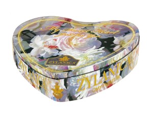 Herbata Czarna Zylanica Floral Heart Caddy 100g - liściasta z płatkami kwiatów