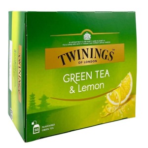Herbata Twinings Green Tea & Lemon 50x1,6g - zielona z cytryną w saszetkach