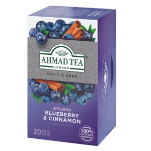 Herbata Ahmad Tea Blueberry & Cinnamon 20 kopert - naturalna owocowa