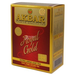Herbata Czarna Akbar Tea Royal Gold 80g - o bardzo dużym liściu
