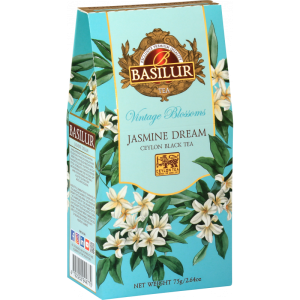 Herbata Basilur Blossom Jasmine Dream 75g - liściasta czarna o smaku jaśminu