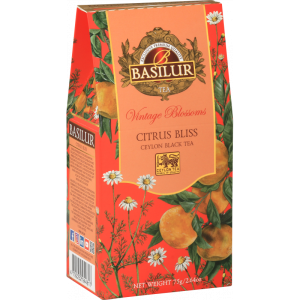 Herbata Basilur Blossom Citrus Bliss 75g - liściasta czarna o smaku mandarynki