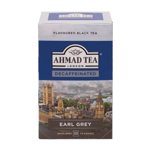 Herbata Ahmad Decaffeinated Earl Grey Tea 20 kopert - czarna bezkofeinowa