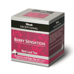 Herbata Dilmah Exceptional Berry Sensation 20x2g - czarna z jagodami i malinami w piramidkach