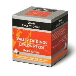 Herbata Dilmah Exceptional Valley of Kings Ceylon Pekoe 20x2g -czarna wysokogórska w piramidkach