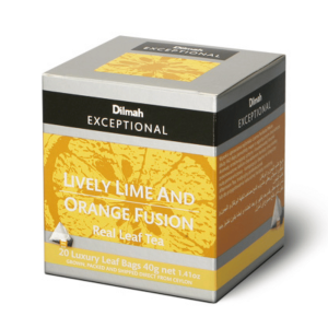 Herbata Dilmah Exceptional Lively Lime and Orange Fusion 20x2g - czarna z dziką różą i naturalnymi aromatami cytrusów w piramidkach