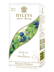 Herbata Hyleys Nature's Harmony Green Tea Whortleberry 25 kopert - naturalna zielona z borówką czernicą