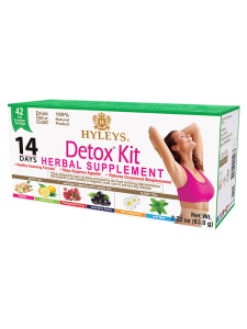 Herbata Hyleys 14 Days Detox Kit 42 koperty - zestaw 6 naturalnych naparów detoksykujących