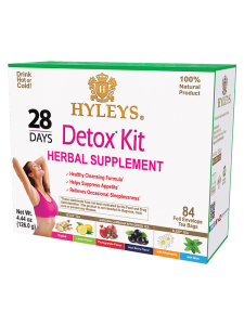 Herbata Hyleys 28 Days Detox Kit 84 koperty - zestaw 6 naturalnych naparów detoksykujących