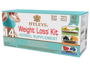 Herbata Hyleys 14 Days Weight Loss Kit 42 koperty - zestaw 6 naturalnych naparów wspomagających utratę wagi