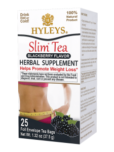 Herbata Hyleys Slim Tea Blackberry 25 kopert - zielona, 100% naturalne składniki