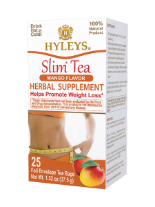 Herbata Hyleys Slim Tea Mango 25 kopert - zielona, 100% naturalne składniki