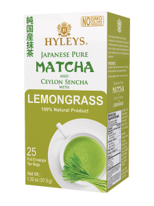 Herbata Hyleys Japanese Pure Matcha with Lemongrass 25 kopert - 100% naturalne składniki