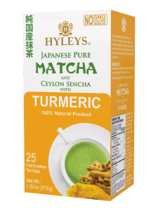 Herbata Hyleys Japanese Pure Matcha with Turmeric 25 kopert - 100% naturalne składniki