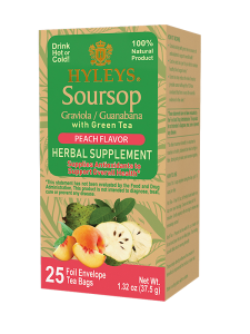 Herbata zielona Hyleys Soursop with Green Tea Peach 25 kopert - 100% naturalne składniki