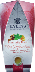 Herbata Hyleys Tea Infusions Immunity Boost 20 piramidek - ziołowa, 100% naturalne składniki 