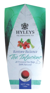 Herbata Hyleys Tea Infusions Restore Balance 20 piramidek - ziołowa, 100% naturalne składniki 