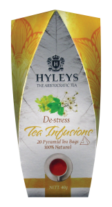 Herbata Hyleys Tea Infusions Destress 20 piramidek - ziołowa i rooibos, 100% naturalne składniki 