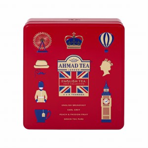Zestaw herbat Ahmad English Tea Four Collection 32 koperty - 4 rodzaje herbaty, puszka
