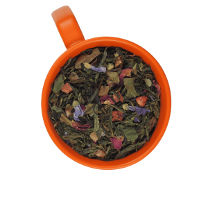 Zielona Herbata Sencha Egzotyczna 50g - z białą herbatą Pai Mu Tan, różą, truskawką i mango