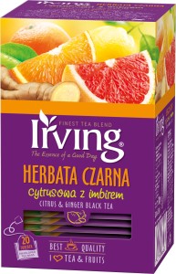 Herbata Irving Czarna Cytrusowa z Imbirem 20 kopert