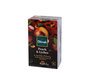 Herbata Dilmah Peach & Lychee 20x1,5g - ekspresowa czarna o smaku brzoskwini z liczi