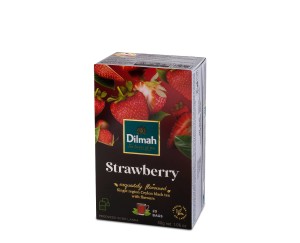 Herbata Dilmah Strawberry 20x1,5g - ekspresowa czarna o smaku truskawki