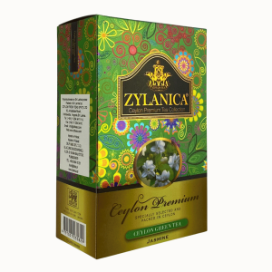 Herbata Zielona Zylanica Ceylon Premium Green Tea Jasmine 100g - liściasta o smaku jaśminowym