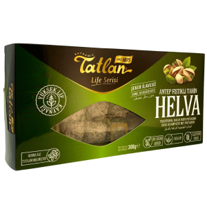 Chałwa Sezamowa Tatlan Pistacjowa 300g - bez cukru, oryginalna turecka