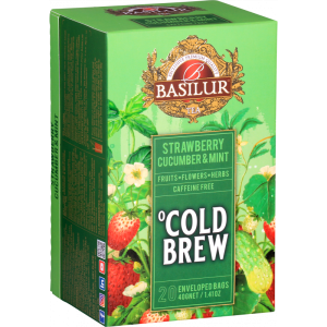 Herbata Basilur Cold Brew Strawberry, Cucumber & Mint 20 kopert - owocowa na zimno