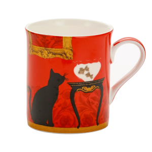 Porcelanowy Kubek z Kotem I 300 ml - porcelana kostna