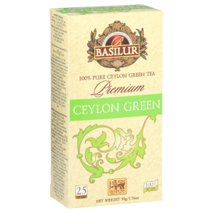 Herbata Basilur Premium Green 25 torebek - zielona herbata ekspresowa