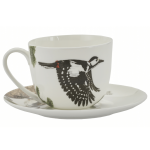Porcelanowa Filiżanka Ptaki Polski Dzięcioł Duży 300ml - ze spodkiem
