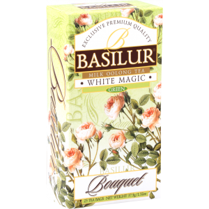 Herbata Basilur Bouquet White Magic 25 torebek - ekspresowa milk oolong