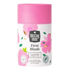 Herbata McCoy First Blush 10x2g w piramidkach - zielona z naturalnymi dodatkami