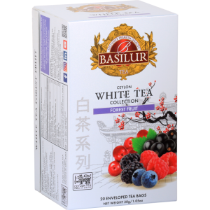Herbata Basilur White Tea Forest Fruit 20 kopert - biała z owocami leśnymi