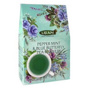 Herbata Liran Peppermint & Blue Butterfly Pea Flowers 20 torebek - ziołowa ekspresowa