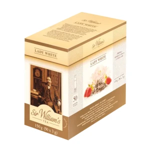 Herbata Sir William's Royal Taste Lady White 50x3g - biała z owocami truskawki i kwiatem malwy