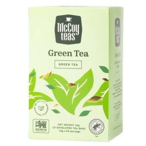 Herbata McCoy Green Tea Sencha 20x1,8g w kopertach - zielona z certyfikatem Rainforest Alliance