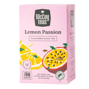 Herbata McCoy Lemon Passion 20x2g w kopertach - czarna o smaku cytryny i marakui WYPRZEDAŻ