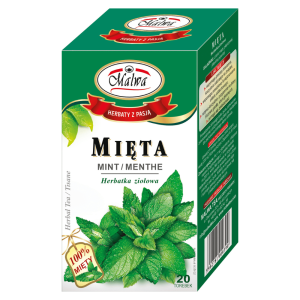 Herbata Ziołowa Malwa Mięta 20x2g w saszetkach - naturalna, bez aromatów 